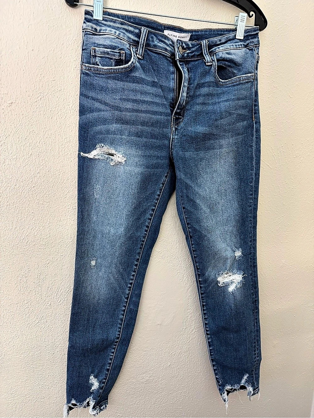 Flying Monkey Distressed Blue Skinny Jeans